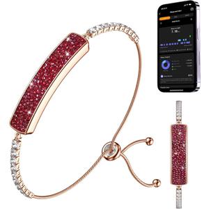 Smart Bracelet for Women Fitness Tracker with Sleep Tracking 24/7 Activity Tracker Step Tracker Heart Rate Blood Oxygen Stress/Physiological Cycle 5ATM Waterproof Free App for iOS &Android (Rose Gold)