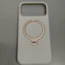 TORRAS Ostand Q3 Silicone for iPhone 17 Pro Max Case, Fit for MagSafe, 360 Spin Stand, Soft Liquid Silicone Cozy Grip, Camera Control, Protective Case for iPhone 17 Pro Max for Women, Ivory Gold