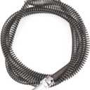 10mm Heavy-Duty Drain Auger Snake Cable with Drill Adapter - Flexible Plumbing Clog Remover for Kitchen, Bathroom, Toilet, Shower Sink & Pipe (6.5Ft/2M Drill-Powered Drain Cleaner)