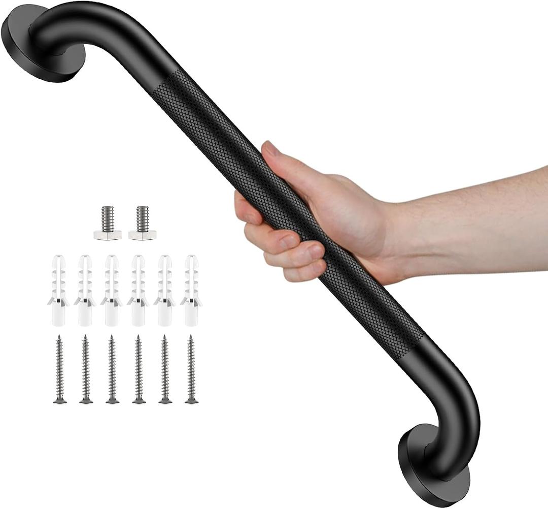 Black Grab Bar 20 Inch, Grab Bar for Bathtub and Shower