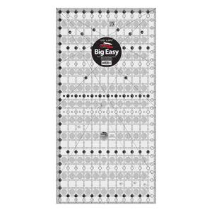 Creative Grids Quilt Ruler 12-1/2in x 24-1/2in Rectangle CGR1224 Made in USA, Non-Slip Grip Acrylic Quilting, Sewing, Crafting, Patchwork Ruler for Measuring & Cutting Fabric