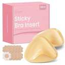 Size A Double Sided Sticky Bra Inserts Reusable | Push Up Lift Self-Adhesive Pads for Strapless, Bikini, Swimsuit, and Sports Bras | Comfortable, Invisible Support for a Natural Look | Long-Lasting