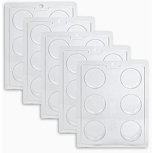 Round Cookie Chocolate Mold 5 Pack, 6 Cylinders Each, Chocolate Covered Round Cookies,Candy, Cookies and Chocolate, and Even Soap Molds