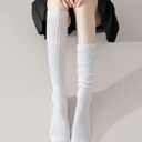 WANDER Womens Slouch Socks Soft Thin Lightweight Anti-blister Cotton Sock Girls Retro Scrunch Boot Socks Size 5-11 (S)