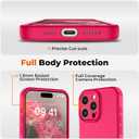 SUPFINE Designed for iPhone 15 Pro Max Case,Premium Liquid Silicone with [Soft Anti-Scratch Microfiber Lining][Upgraded Camera Protection] Slim Shockproof Phone Case for Men Women Girls, Hot Pink