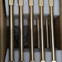 TUNNY 10 Pack Classic Solid Cabinet Handles-5"/128mm Screw Spacing Champagne Bronze Furniture Hardware Handles for Bathroom Dresser Kitchen Cabinets Bedroom Cabinet Pulls