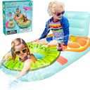 Kids Pool Float with Water Gun,Inflatable Pool Floatie Toys,Space Travel Design with Rocket Spaceman Planet Star,Swimming Beach Party Raft,Summer Fun Ride-On Floaties,Battle Games for Boys Aged 3-8
