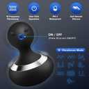 Cordless Electric Massager with 10 Powerful Vibrations, Rechargeable Handheld Neck Massager (Black)