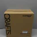 GUSFREUD Large Decorative Fruit Bowl for Kitchen Counter - 11.8 Inch Handcrafted Resin Pedestal Bowls for Home Decor, Modern Key Purse Bowl for Entryway Table, Beige