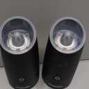 AmuseWit Gravity Electric Salt and Pepper Grinder Set [White Light] USB Rechargeable Automatic Pepper and Salt Mills,Adjustable Coarseness,One-Handed Operation,Matte Black