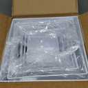 6 PCS Buffet Risers, Large Food Risers for Buffet Table, Display Stand Shelf for Party, Catering, Jewelry & Collectibles, White Acrylic Nesting Boxes for Food Display (10" 9" 8" 7" 6" 5")