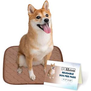 EZwhelp Reusable Dog Pee Pads - Waterproof Training Pads for Dogs, Washable & Sanitary, Rounded Corners, Laminated, Lightweight, and Durable,Pet Essentials for Puppy Training and Whelping - 17" x 20"