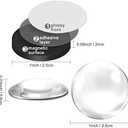 72 Pieces Craft Magnets Glass Ceramic Ferrite Magnet with Adhesive Backing and Transparent Clear Glass Cabochons for DIY Craft Fridge Refrigerator Pendants(1 Inch, Round)