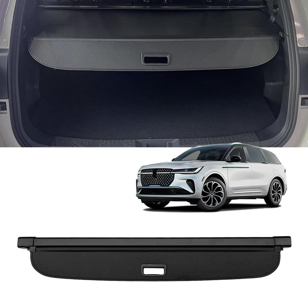 AUXKO Retractable Cargo Cover for Lincoln Nautilus 2026 2025, Trunk Cargo Cover Luggage Security Shade Cover for 2026-2024 Lincoln Nautilus Shielding Anti-Peeping Luggage Privacy Screen, Carbon Fiber