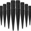 Beau Jardin 8 Pcs Plastic Ground Replacement Spikes Stakes for 0.82-0.86 inch Diameter Connecting Pole of Solar Pathway Lights Torch Lights Garden Lights for Yard Patio Walkway Landscape 5 inch Tall