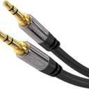 KabelDirekt Aux Cable, Jack Cord & Audio 3.5mm Cable 10ft Suitable for Headphones Mobile Phone PC & Laptop Audio Car HiFi Stereo, Black (10 feet)