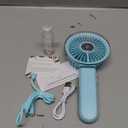 SWEETFULL Portable Misting Fan - 180 Foldable Handheld Personal Fan with Mist Spray, 3 Speeds, 30ml Water Tank, USB Rechargeable - Ideal for Travel, Outdoors, Makeup, Camping, Home, and Office Use