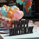 Novabright Happy Birthday Sign Centerpieces for Table Birthday Party Decorations for Women Bday Birthdays Themed Celebration Party Supplies(Black,Glitter)