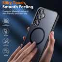 teloxy Magnetic for Samsung Galaxy S24 Case,[Military Grade Drop Protection] [Anti-Fingerprint] Slim Shockproof Protective Phone Case for S24 6.2 inch,Black