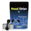 45 Pcs Nasal Strips for Snoring - Extra Strength Nose Strips for Breathing with Strong Adhesion - Sweat Resistant Design for All Day Use - Improves Sleep and Workout Performance - Black