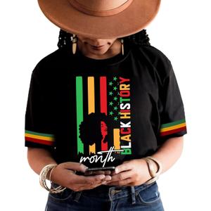 Black History Month Shirt for Women Black Lives Matter BLM Leaders Patriotic African American T-Shirt (M)