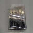 Restaurantware-Moderna 7.5 Inch Fancy Flatware, 50 Durable Plastic Flatware - With Black Handle For Grip, Heavy-duty, Gold Plastic Forks, Easily Disposable Or Restaurants