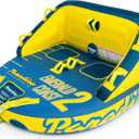Paradise Water Sports - Emerald Coast Towable Tube for Boating - 1-2 and1-3 Riders (Blue / Yellow)