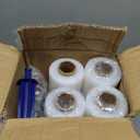 Stretch Film, RAZCC Stretch Wrap Industrial Strength, Shrink Wrap for Pallet Wrap, Heavy Duty Clear Plastic Wrap with Handles, Moving Wrapping Plastic Roll, 15" x 1000 Ft Per Roll, 60 Gauge, 4 Pack