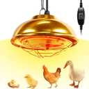 Heat Lamp for Chickens Coop Heater,350W Chick Brooder Heater for Chicks Poultry Coop,Small Pets Heating Warmer Lamp for Winter Indoor/Outdoor Ducks Rabbit Dogs W/ 2 Adjustable Temp(350W/180W)