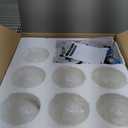 Modern Bubble Chandelier Lighting 7-Light Mid-Century White Glass Globe Chandeliers Cluster Pendant Light Black Hanging Chandelier for Bedroom Living Room