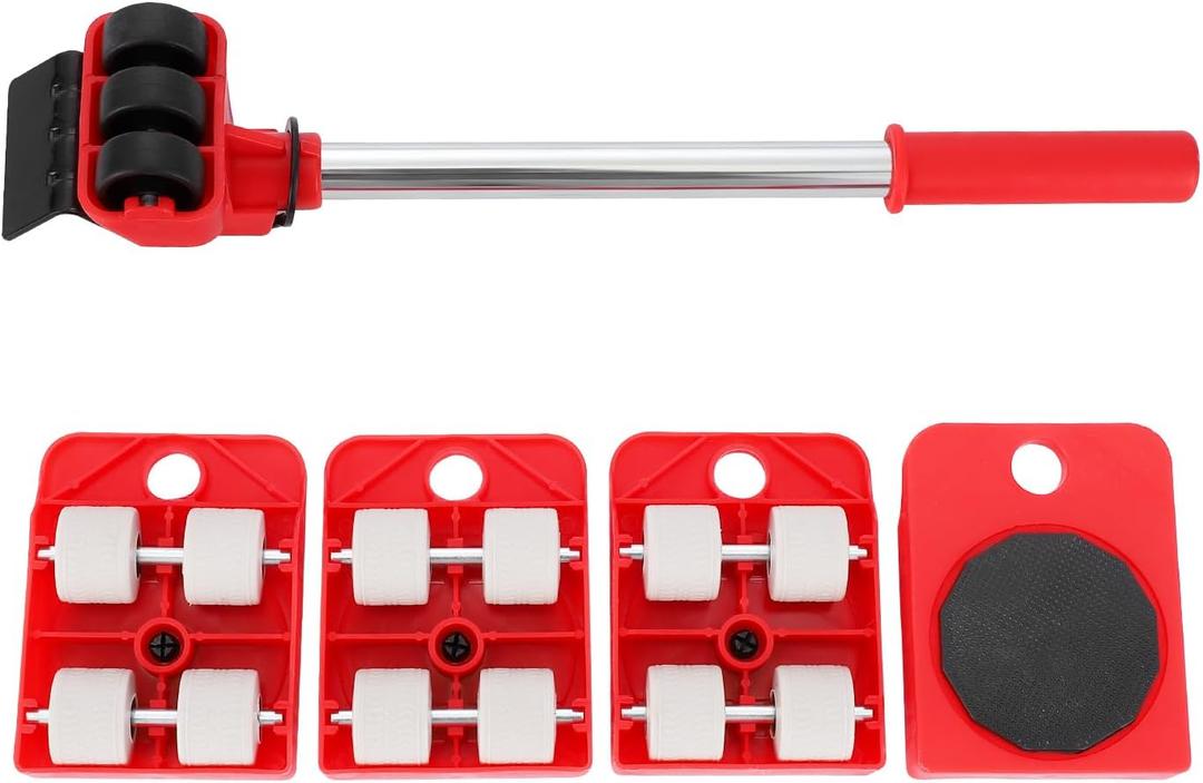 HQO LOVL Furniture Appliance Lift Mover Tool Set, Furniture Lifter Kit with 4 Slider for Moving, Carbon Steel, Moving Gliders for Sofa Fridge Washing Machine
