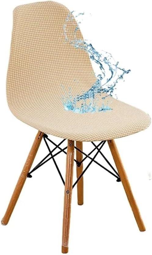 Chair Cover Stretch Dining Adjustable Slipcover Furniture Protector Hotel Home(Cream)