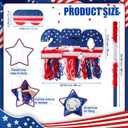 250th Number Patriotic Piñata Set Red White Blue American Flag 22in Piñata with Stick Blindfold Confetti for 250 Summer Pool USA Party Decor