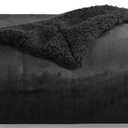 Bedsure GentleSoft Sherpa Fleece Twin Size Blanket for Couch, Non-Heated, Thick and Warm Throw for Women and Men, Soft Fuzzy Plush Twin Blanket for Winter, Black, 60x80 Inches