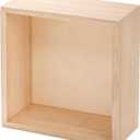 Frcctre 8 Pack Unfinished Wooden Box, 6 x 6 Inch Square Rustic Wooden Box Storage Organizer Boxes Small Wood Boxes for Crafts, Centerpiece, Home Decor, Storage, Collectibles, Succulent, Drawer