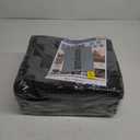 SAND MINE Waterproof Outdoor Rug 5x8 ft, Plastic Reversible Rug, Modern Area Rug, Large Floor Mat for Outdoors, RV, Patio, Backyard, Deck, Picnic, Beach, Camping, Black Grey Lattice