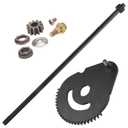 738-0919 Steering Shaft with Bushing & 617-04094 Steering Gear Kit for MTD/Troy-Bilt/Craftsman Lawn Mower - Contain 948-0389 731-1309 941-0656A 741-0656A 738-0919A 738-0919B