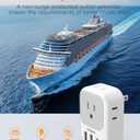 TESSAN 2 Prong to 3 Prong Outlet Adapter 2 Pack, US to Japan Plug Adapter with 4 Outlets 3 USB (1 USB C PD 20W), Outlet Adaptor US to Japan China Mexico Philippines Canada Peru Thailand Vietnam
