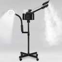 Artist hand Facial Steamer Professional 3 in 1 Hot and Cold Facial Steamer with 5X LED Magnifying Lamp, Esthetician Facel Steamer Fast Heating for Beauty Salon Spa Home Use,  Black Hot & Cold & Magnifire Lamp