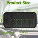 CD Visor Holder for Car, Large Capacity CD & DVD Visor Case, Vehicle Visor Storage Organizer with 12 Disc Sleeves, 1 Mesh Pocket 1 Pen Holder and & Elastic Band (Black)