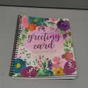 Floral Month by Month Greeting Card Organiser Book with 24 Pockets, Card and File Keeper Dividers for Birthdays, Weddings, Milestones, Graduation Parties, Holiday Reminders (21 x 25 cm)