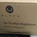 U ULTTY Bladeless Tower Fan and Air Purifier in one, Quiet Tower Fan with Remote, Touch, 9 Speeds, 8H Timer, HEPA Filter 99.97%, 90° Oscillation Fans, Floor Fans Powerful for Home Office Room, Black