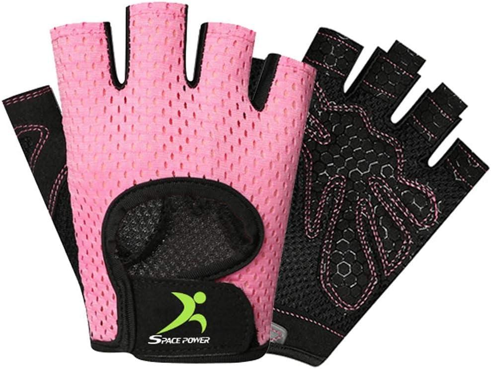spacepower Workout Gloves - Lightweight Breathable Gym Gloves for Women & Men's Exercise (Pink)