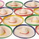 11 Mini Sombrero, 3 Inches Wide Mini Hats for Cinco De Mayo Party for Bottles