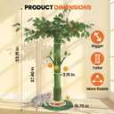 53" Extra Tall Cat Scratching Post for Large Cats, Heavy Duty Vertical Scratcher with Natural Sisal Rope, Stable Climbing Pole with Hanging Ball for Full Body Stretching
