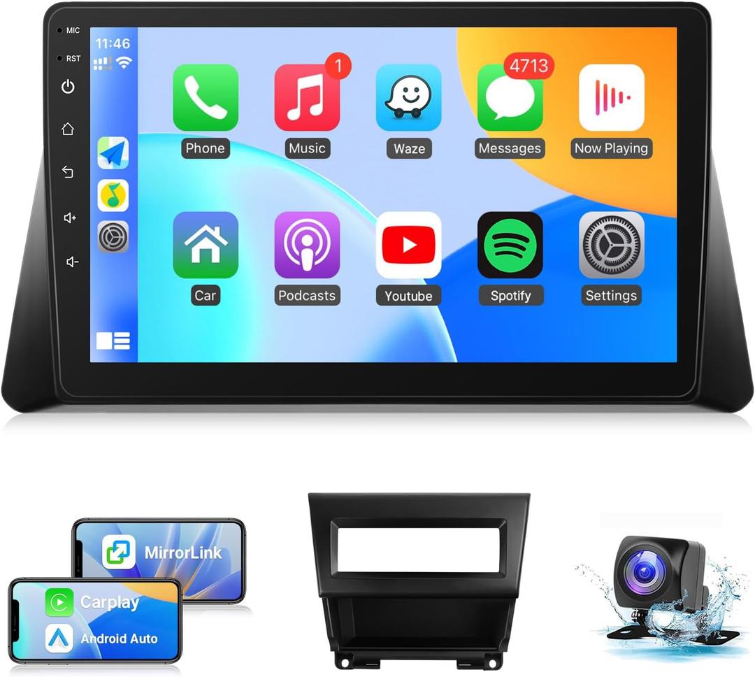 Naifay Android Car Radio for Honda Accord 8th 2008 2009 2010 2011 2012 2013 Stereo, 10.1inch IPS Touch Screen for Honda Accord Car Stereo with Carplay Android Auto/Bluetooth/GPS/WiFi/FM/Camera/MIC
