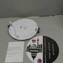 Meconard 4 Pack 8 Inch 5CCT LED Recessed Ceiling Light with Junction Box, 2700K/3000K/3500K/4000K/5000K Selectable Ultra-Thin Lighting, Dimmable 18W=125W, 1500LM, IC Rated Can-Killer Downlights, ETL