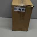 Ohmlove 4 Packs Storage Bins with Bamboo Lids - Plastic Storage Containers with Lids Stackable Storage BoxStorages Baskets for Organizing Desktop Closet Playroom Classroom Office, White