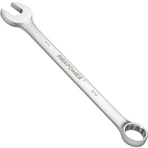 MAXPOWER 3/4" Combination Wrench, Durable Cr-V Steel, Precision 12-Point Box End, Off-Corner Design, 15 Offset - SAE