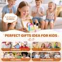 Mini Karaoke Machine for Kids, 2026 TOP Toys Birthday Gifts Ideas for Girls Ages 4, 5, 6, 7, 8, 9, 10, 12+ Years Old, Portable MP3 Player with 2 Wireless Mics for Family Home Party, Off White